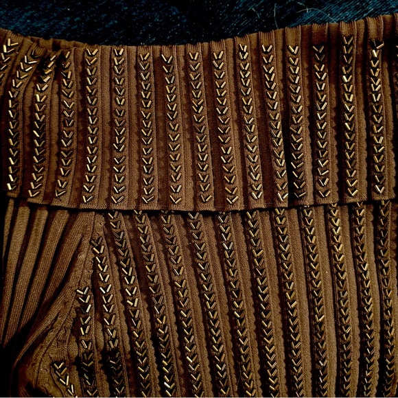 Cache Brown Ribbed Women's Top - Picture 5 of 5